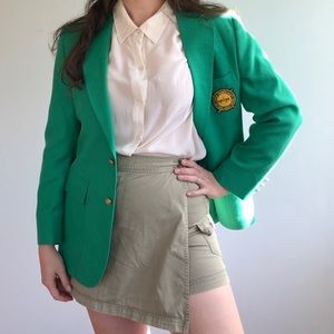 kelly green vintage golf blazer